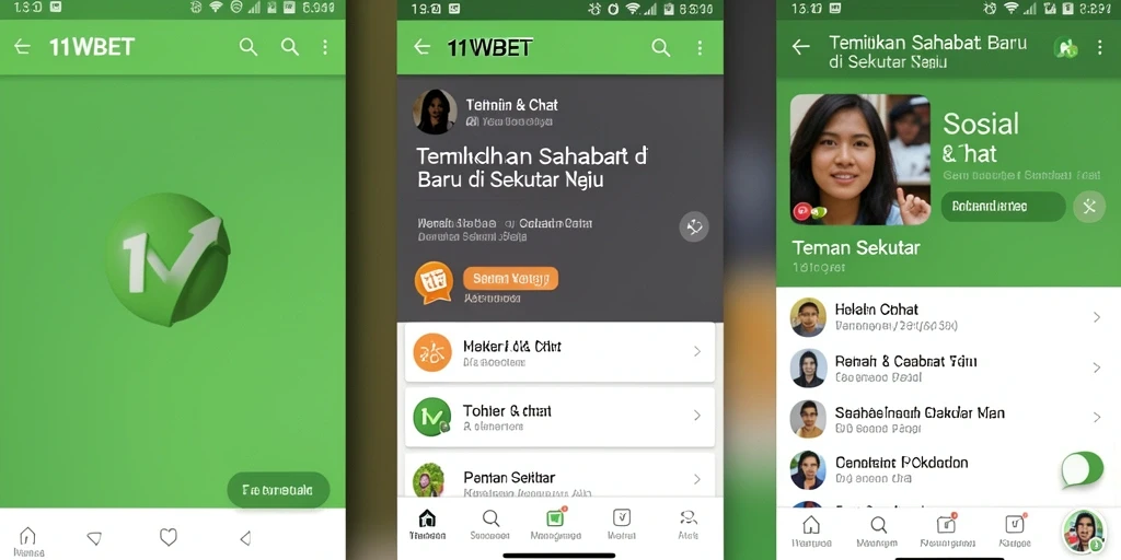 Antarmuka pengguna yang menarik dari aplikasi 11WBET.