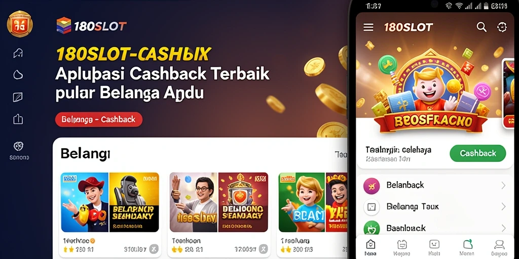 Tampilan antarmuka aplikasi 180SLOT untuk fungsi Cashback yang menarik.