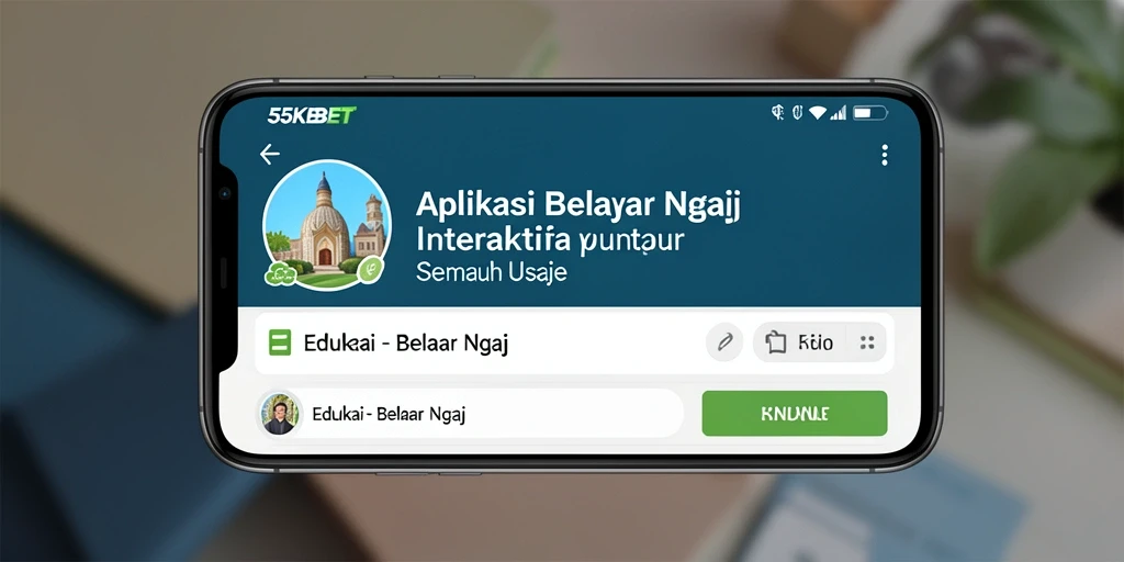 Tampilan antarmuka aplikasi 55KBET yang user-friendly dan edukatif.