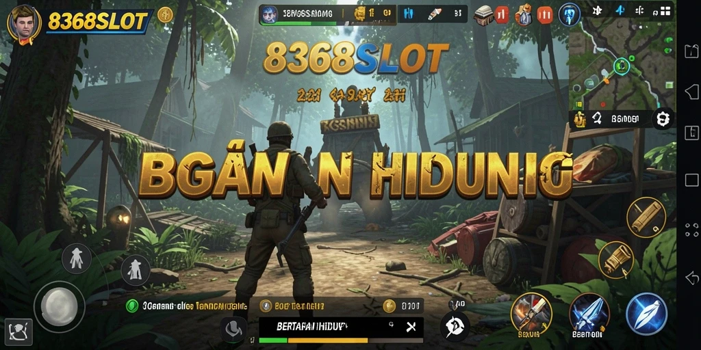 Antarmuka pengguna 8368SLOT yang menampilkan grafis luar biasa dan fitur permainan.