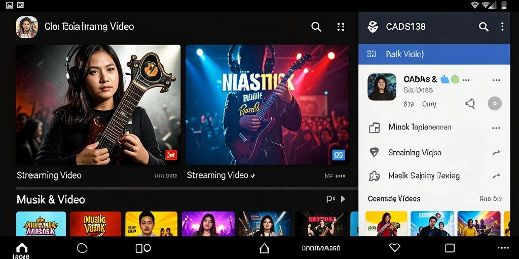 Antarmuka pengguna CADAS138 yang menarik dan fungsional untuk Streaming Video.