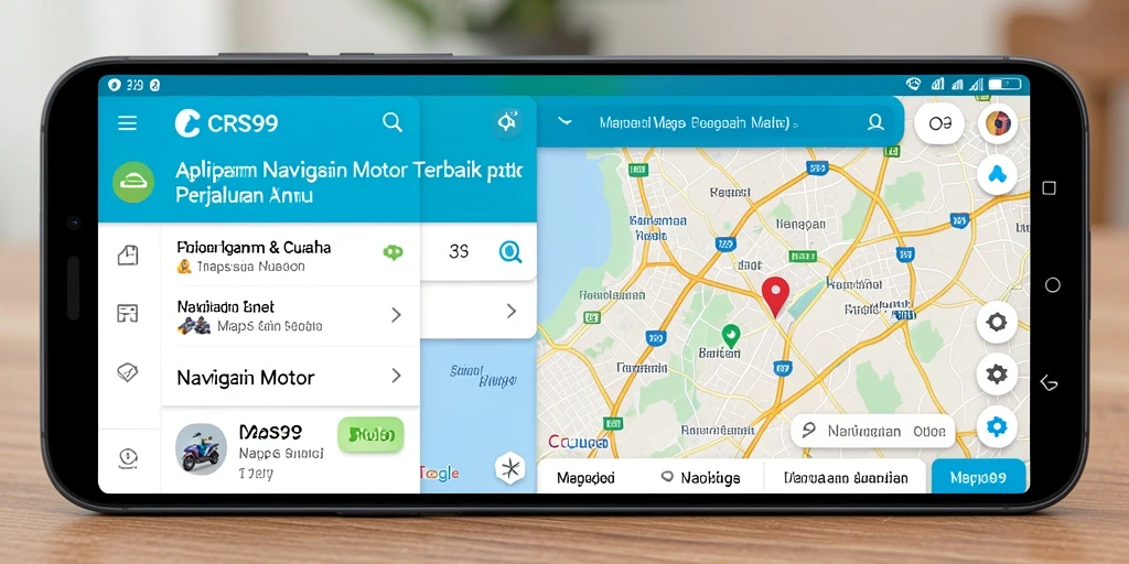 Tampilan antarmuka CRS99 yang sederhana dan fungsional untuk navigasi motor.