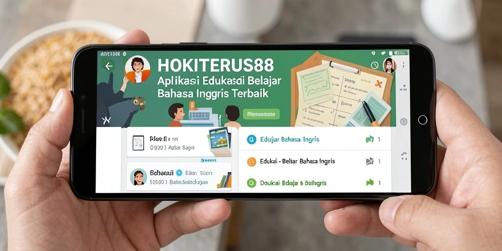 Tampilan antarmuka HOKITERUS88 yang menarik untuk belajar bahasa Inggris.