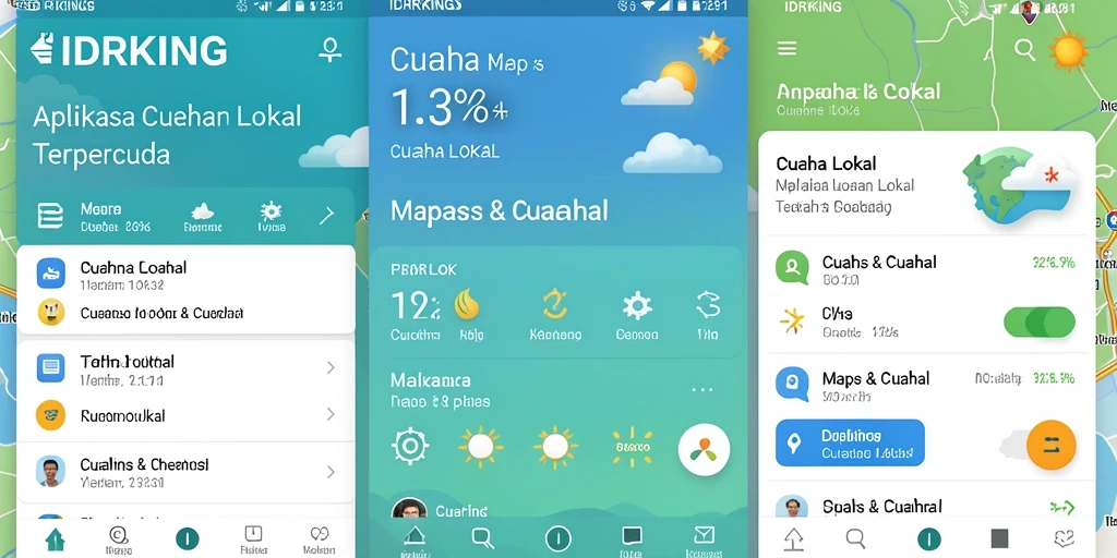 Antarmuka pengguna IDRKING menampilkan informasi cuaca yang jelas dan terperinci.