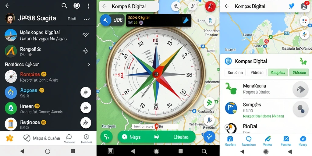 Antarmuka JPS88 menampilkan kompas digital yang jelas dan informasi cuaca.