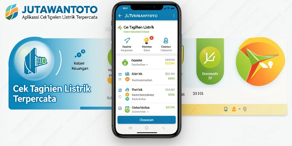 Antarmuka aplikasi JUTAWANTOTO untuk cek tagihan listrik.