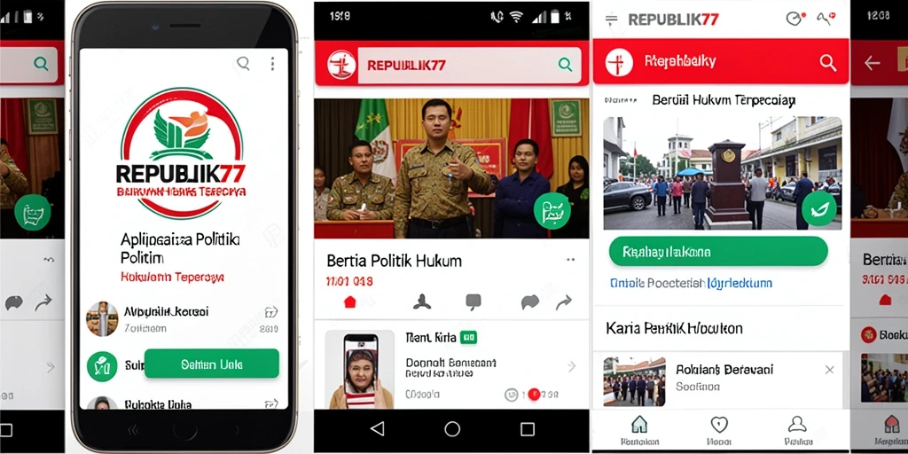 Tampilan antarmuka aplikasi Republik77 yang informatif dan user-friendly.