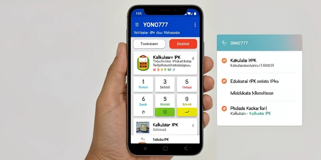 Antarmuka YONO777 yang sederhana untuk menghitung Kalkulator IPK.